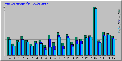 Hourly usage for July 2017