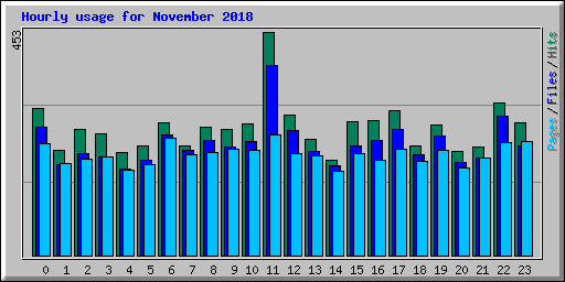 Hourly usage for November 2018