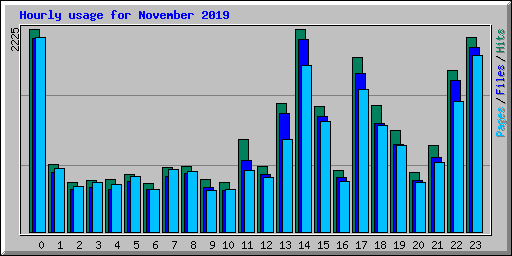 Hourly usage for November 2019